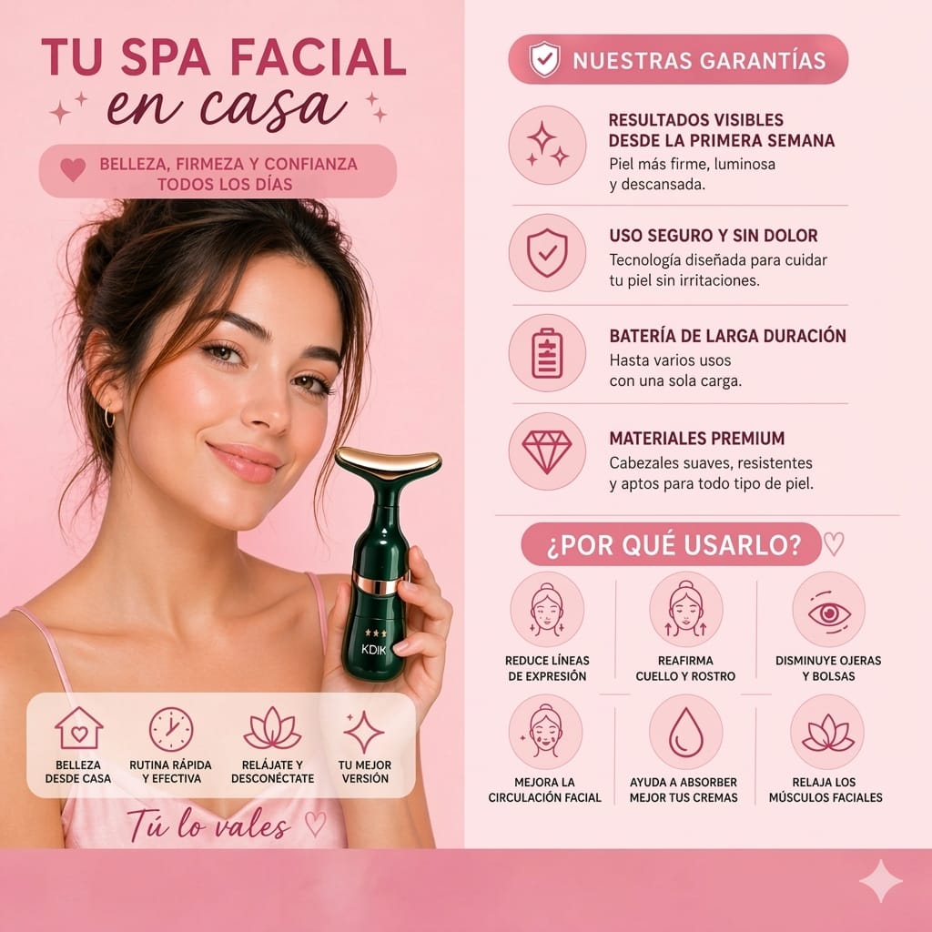 LUMIVÉ - MASAJEADOR FACIAL 3 EN 1