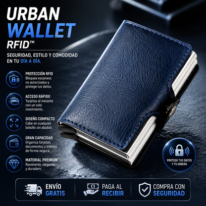URBAN WALLET RFID™ - BILLETERA DOBLE RANURA ANTICLONACIÓN