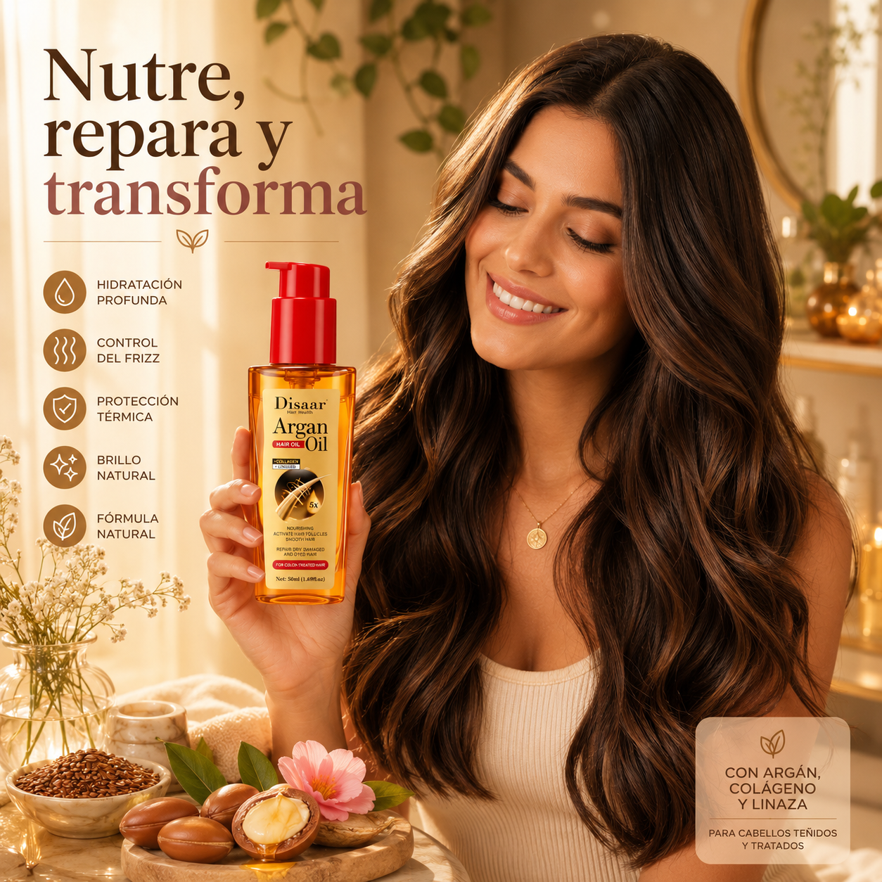 ACEITE DE ARGÁN - NUTRICIÓN Y REPARACIÓN PARA EL CABELLO