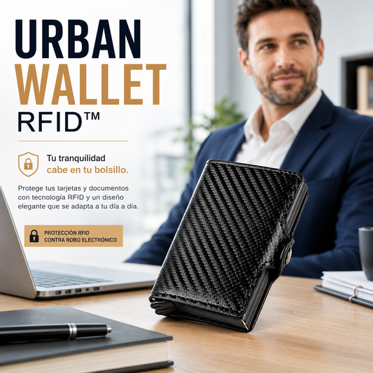 URBAN WALLET RFID™ - TARJETERO DOBLE RANURA ANTICLONACIÓN