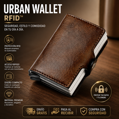 URBAN WALLET RFID™ - BILLETERA DOBLE RANURA ANTICLONACIÓN