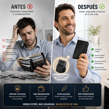URBAN WALLET RFID™ - BILLETERA DOBLE RANURA ANTICLONACIÓN