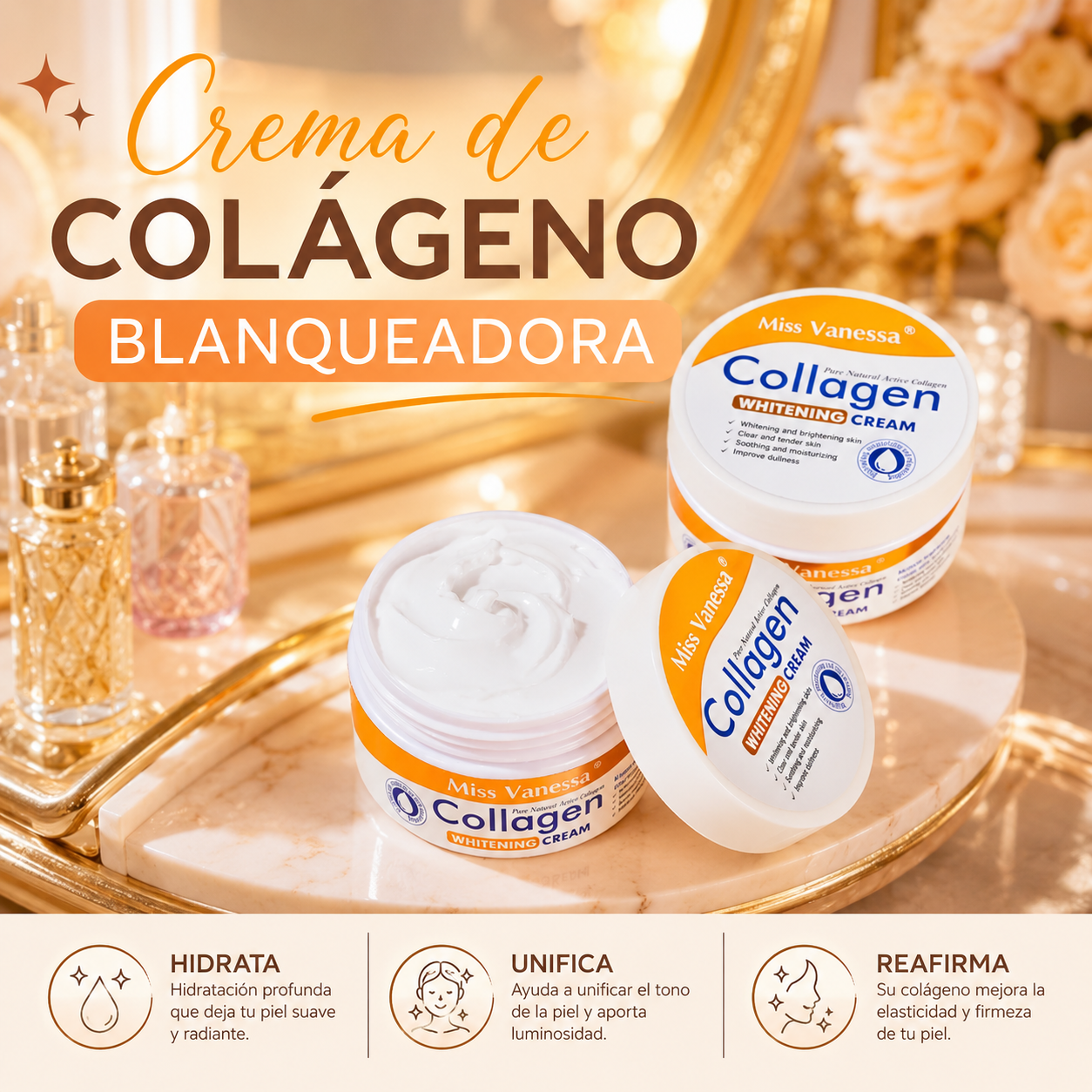 CREMA COLÁGENO BLANQUEADORA HIDRATANTE