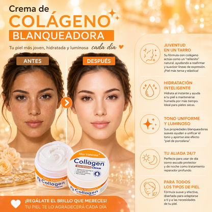 CREMA COLÁGENO BLANQUEADORA HIDRATANTE
