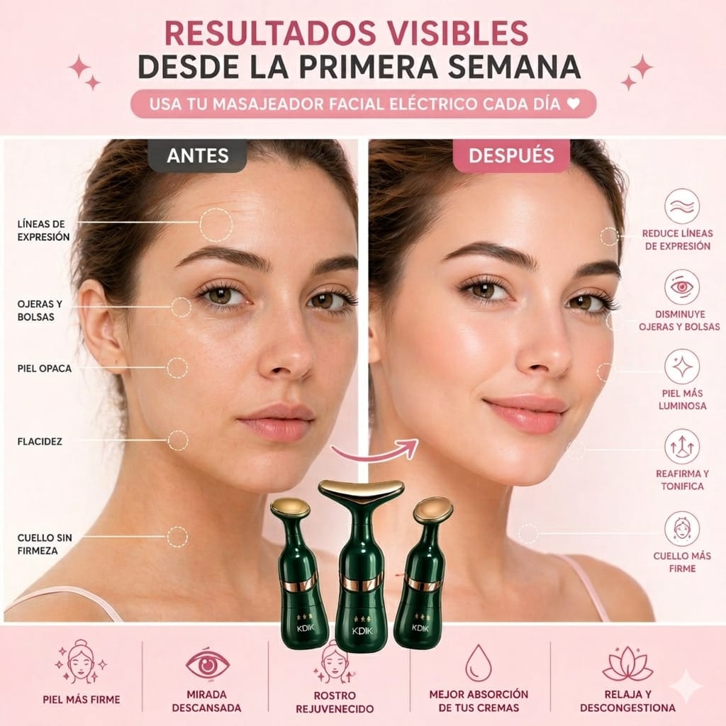 LUMIVÉ - MASAJEADOR FACIAL 3 EN 1
